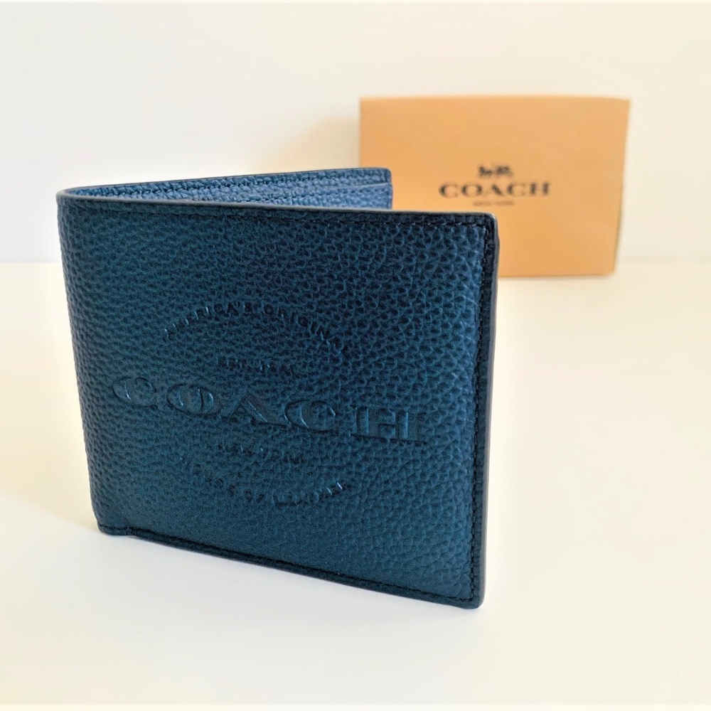 NWT Coach Men's DoubleBill NY House Leather Wallet